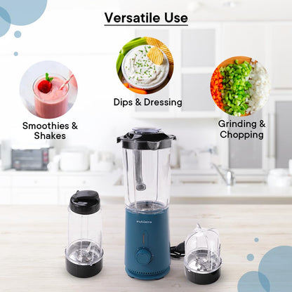 The Better Home Fumatos Kitchen Combo: Nutri Blender with Glass Tumbler, Food Grade Material, Dark Blue.