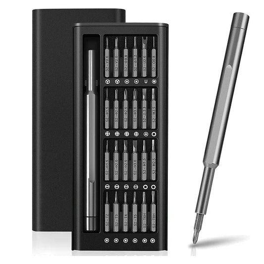 Cheston 24-in-1 Precision Screwdriver Set: Magnetic, Compact Kit for Electronics, Laptops, Phones, PCs, Glasses, Household Repair.