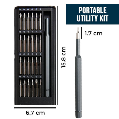 Cheston 24-in-1 Precision Screwdriver Set: Magnetic, Compact Kit for Electronics, Laptops, Phones, PCs, Glasses, Household Repair.