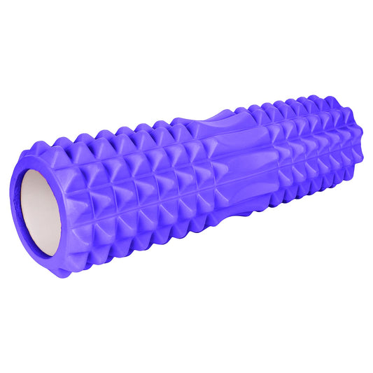 Strauss Grid Foam Roller, Eco-Friendly, Premium Eva Foam, Lightweight, Travel-Friendly, Relieves Muscle Tightness, Soreness, Inflammation, 45 CM, Purple