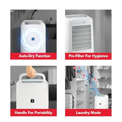 SHARP Electric Home Dehumidifier Machine with Plasmacluster Tech fight against mold virus fungus