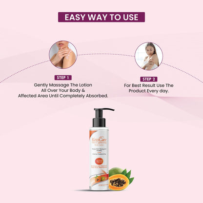 Kozicare Papaya LighteningBrightening Body Lotion with Papaya Kojic Acid Vitamin E Shea Butter Niacinamide Deeply Hydrates and Brightens Skin For All Skin Types  200ml