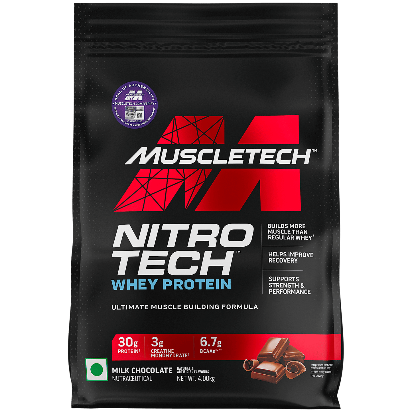 MuscleTech Nitrotech Whey Protein Milk Chocolate