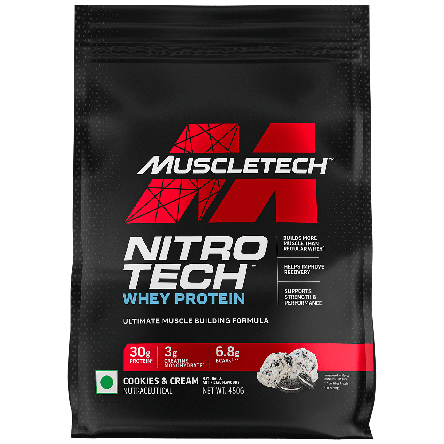 MuscleTech Nitrotech Whey Protein Cookies and Cream