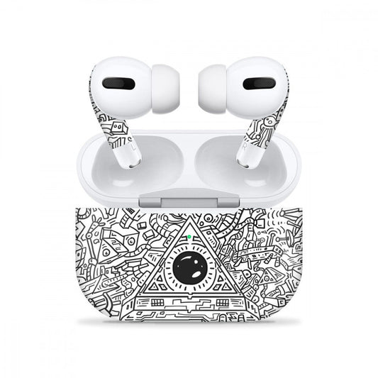 Airpods Pro Doodle Robot Skin (only cover/केवल कवर)