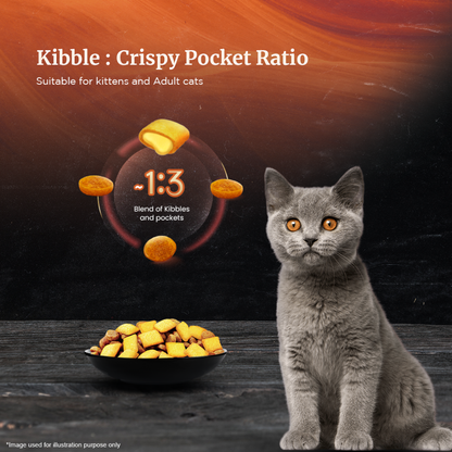 Sheba Chicken Loaf Premium Kitten 2 to 12 Months Wet Food and Chicken All Life Stage Cat Dry Food Combo