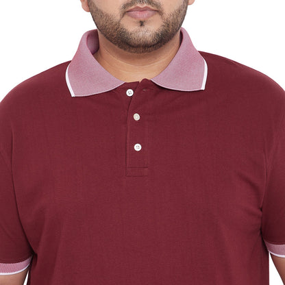 Men Plus Size Carlo Solid Polo Tshirt