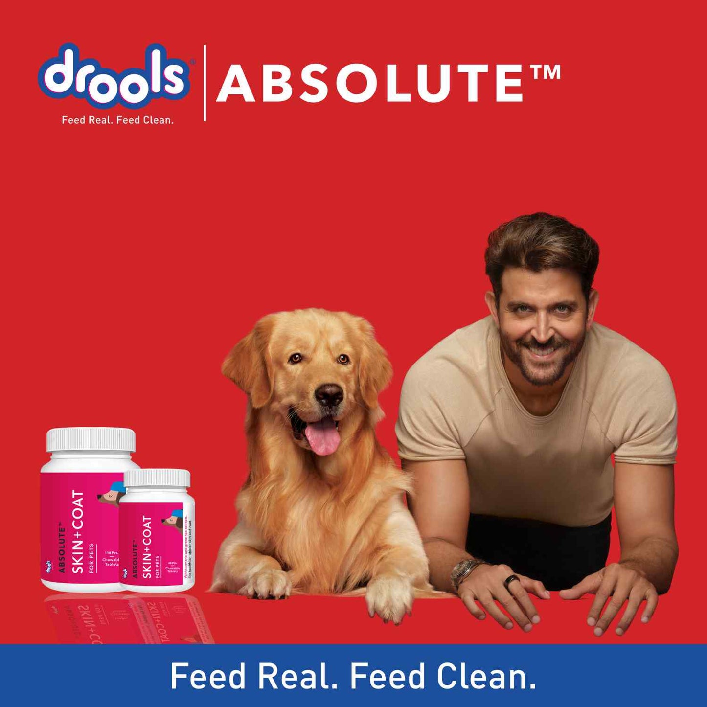 Drools Absolute Skin  Coat Supplement Tablets for Dogs