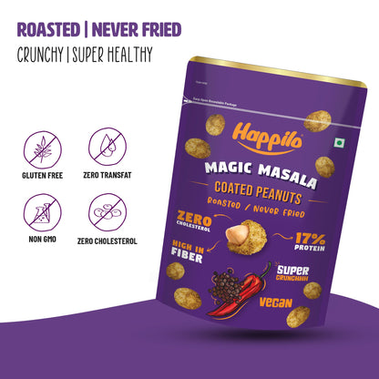 Happilo Premium Super Snack Magic Masala Peanut 150g Crunchy and Nutty High in Protein and Dietary Fibre