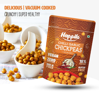 Happilo Premium Super Snack Chili Garlic Chickpeas 110g Crunchy and Delicious Super Healthy