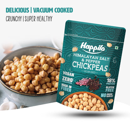 Happilo Premium Super Snack Himalayan Salt  Pepper Chickpeas 110g Crunchy and Delicious Super Healthy