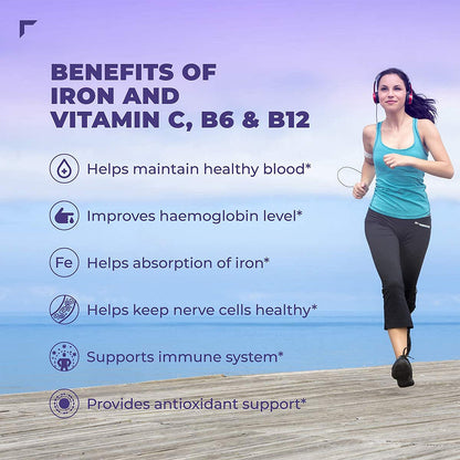 Swisse Ultiboost Iron Supplement Helps Maintain Healthy Blood With Vitamin C Vitamin B6  Vitamin B12 To Assist Iron Absorption - 30 Tablets