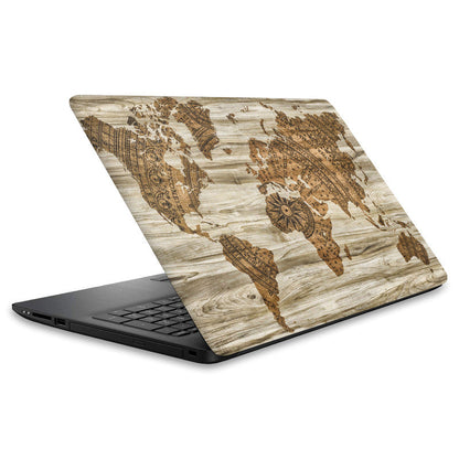 Wood Map 2 Laptop Skin