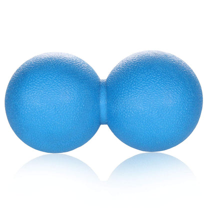 Strauss Yoga Lacrosse Massage Dual Peanut Ball for Physiotherapy, Deep Tissue Massage, Trigger Point Therapy, Muscle Knots, Pain Relief, Blue