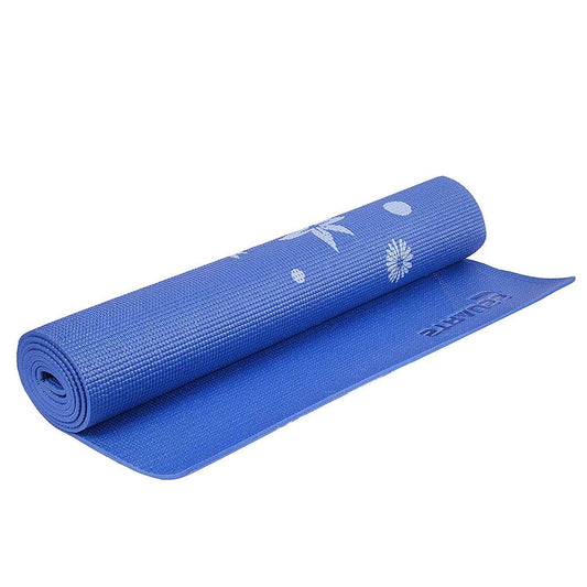 Strauss Yoga Mat Floral 6 mm Blue