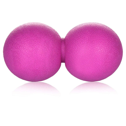 Strauss Yoga Lacrosse Massage Dual Peanut Ball for Physiotherapy, Deep Tissue, Trigger Point Therapy, Muscle Knots, Pain Relief, Pink