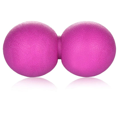 Strauss Yoga Lacrosse Massage Dual Peanut Ball for Physiotherapy, Deep Tissue, Trigger Point Therapy, Muscle Knots, Pain Relief, Pink