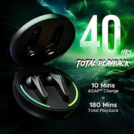 boAt Immortal 141  Bluetooth Gaming Wireless Earbuds with BEASTMode ASAP Charge Bluetooth v5.3