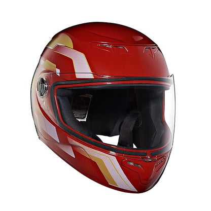 Royal Enfield TPEX Full Face Camo MLG Helmet with Clear Visor Gloss Red