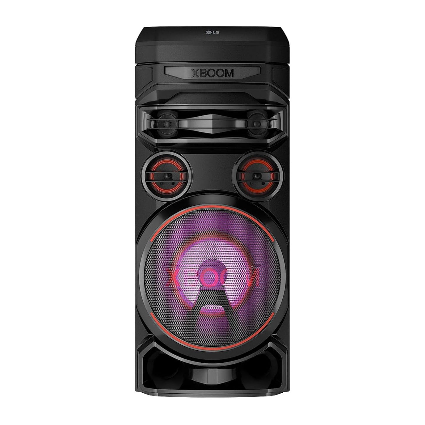 LG XBOOM RNC7 Party Speaker Multi Color Lighting Karaoke Feature 1 Mic  1 guitar Input Wireless Party Link USB Bluetooth Connection XBOOM App