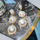 Yellow Chimes Earrings for Women and Girls Fashion White Pearl Dangler Earrings  Gold Plated Crystal Pearl Drop Dangler Earrings  Birthday Gift for Girls  Women Anniversary Gift for Wife
