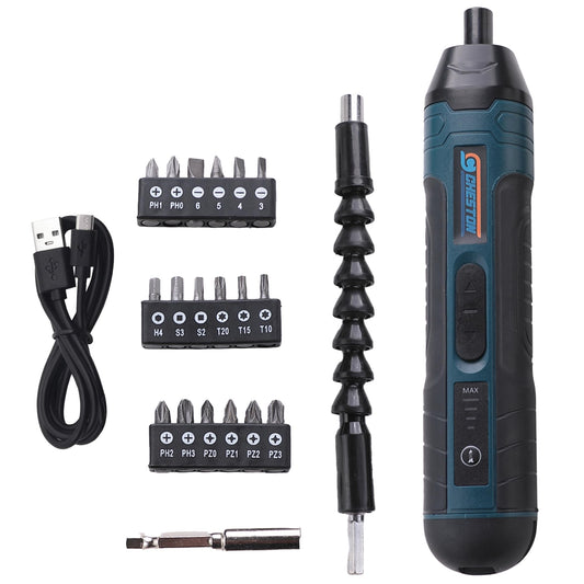 Cheston Cordless Electric Screwdriver Machine with Bits  Battery Powered 1500 MAH with LED Light I Torque 5 NM I Home  DIY Use 1 Year Warranty I 20 Bits with Magnetic Bit Holder