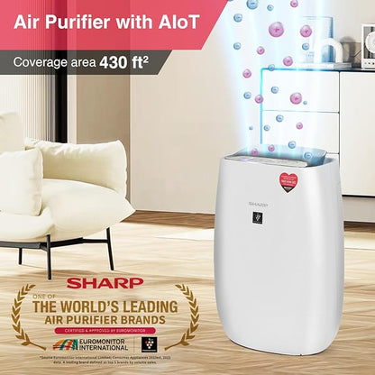 SHARP Air Purifier for Home FP-J52M-W  Wi-Fi Connectivity