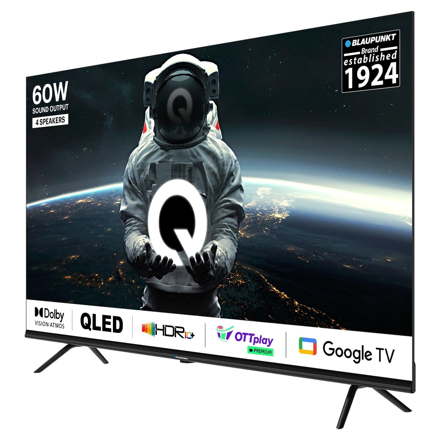 Blaupunkt 164 cm 65 inches Quantum Dot Series 4K Ultra HD QLED Google TV 65QD7030 Black