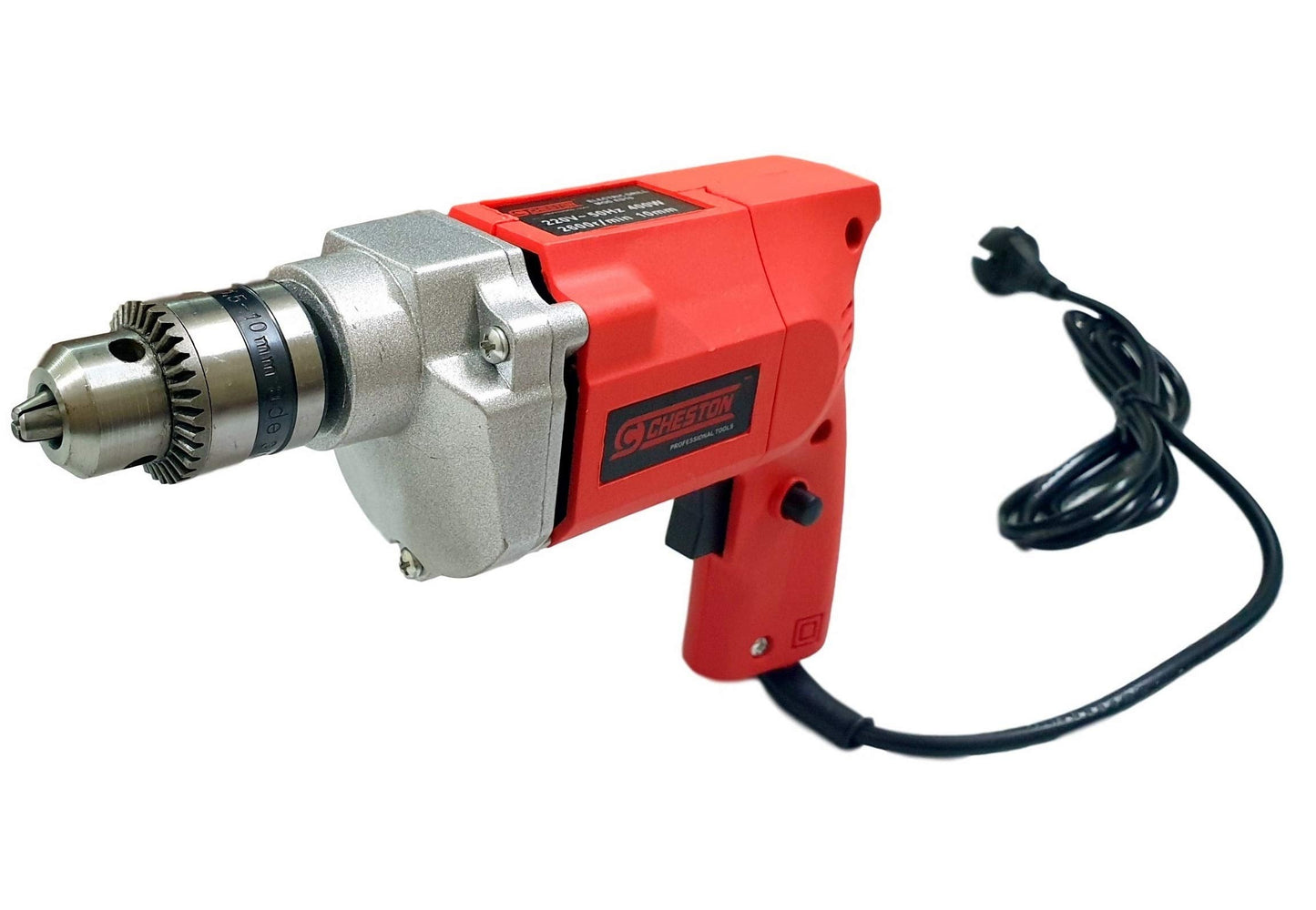 Cheston 10mm Powerful Drill Machine for Wall Metal Wood Drilling 5 Wall and 13 HSS BITS Included