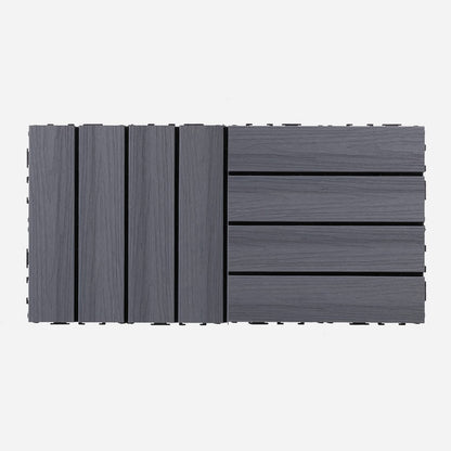 Cheston Interlocking Tiles I Wooden Floor Sheets I Interlocking Tiles for IndoorOutdoor I Weather  Water Resistant I Flooring Solution I 12 X 12 Deck Tiles Set of 8 Dusk Grey