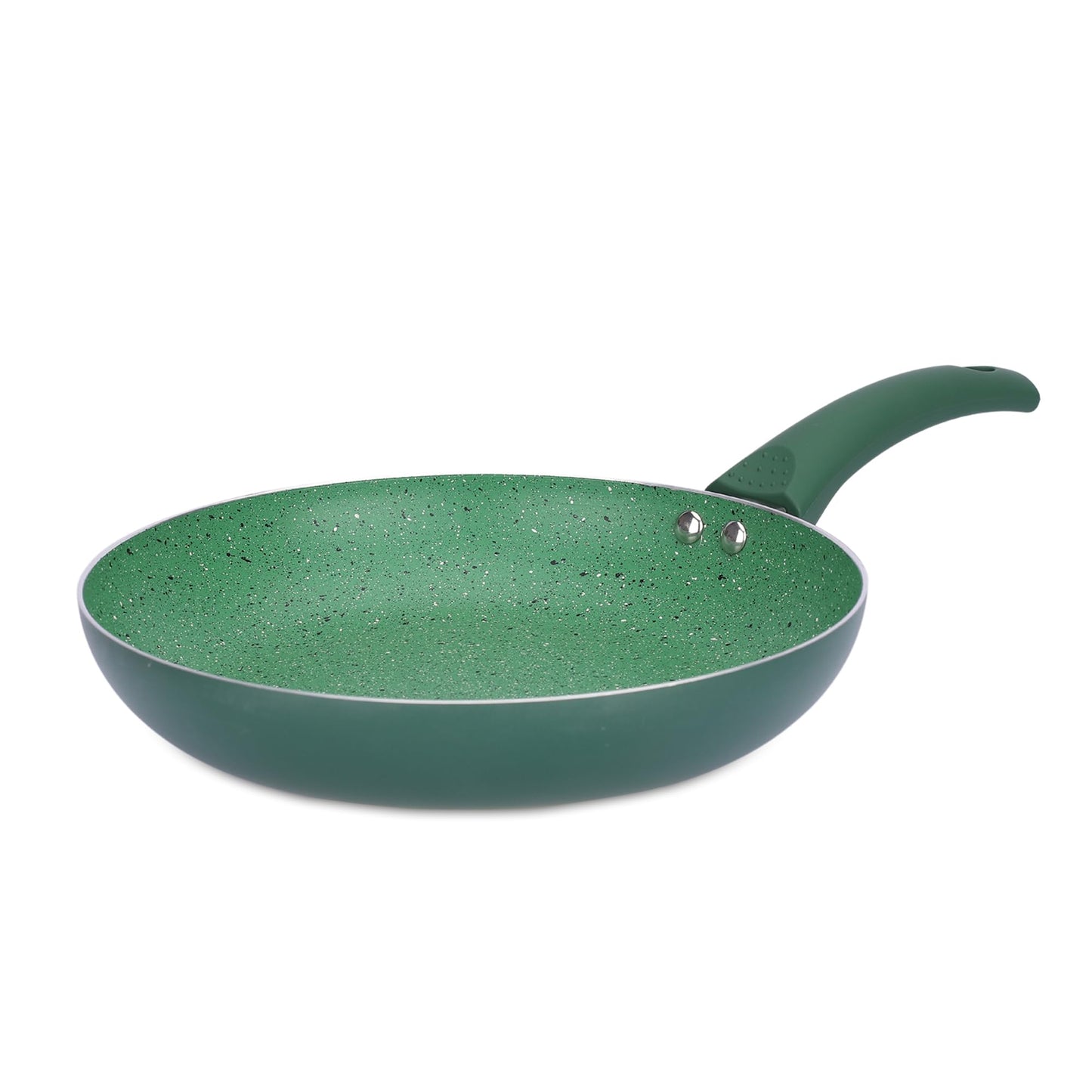 USHA SHRIRAM 18cm Emerald Non Stick Fry Pan, Minimal Oil Cooking, Nonstick Egg Fish Fry Pan, Green.