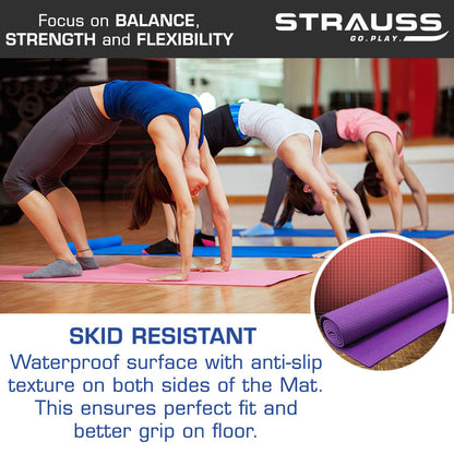 Strauss Yoga Mat 4 mm Purple