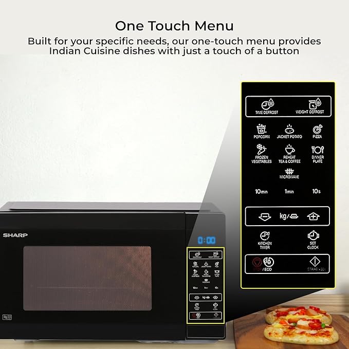 SHARP 20L Solo Microwave Oven R220KNK2023 Black Ceramic Cavity