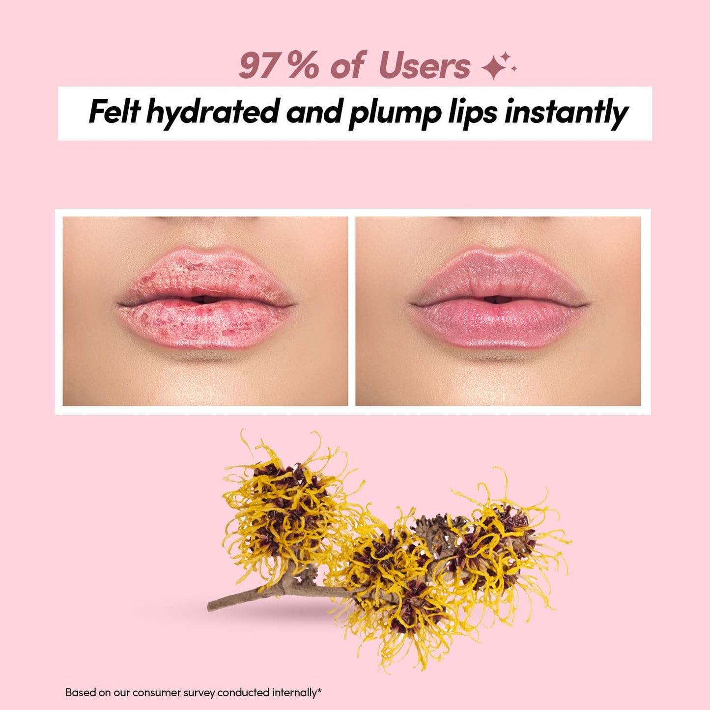 Prolixr Plumping  Hydrating Lip Mask - For Pink Lips Witch Hazel Aloe Vera Acai Berry  Mulberry Dark Dull Dry  Chapped Lips  Women  Men  3 Strips