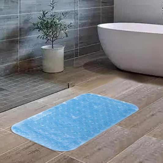 Urbane Home Bath Mat  PVC Bathroom Mat  Shower Bath Mat  Floor Tub Mat  Foot Massager Mat  Anti-Skid Shower Bathroom Mat  B-01A  Blue