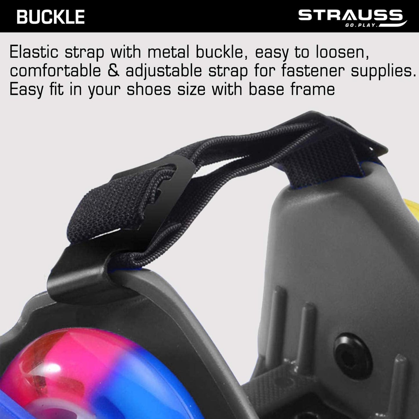 Multicolor Strauss Street Quad Roller Skates Gliding with LED Wheels