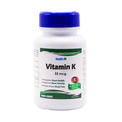 HealthVit Vitamin K 55 mcg  60 Capsules