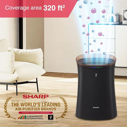 Sharp Air Purifier for Homes  Offices Dual Purification ACTIVE Plasmacluster Technology