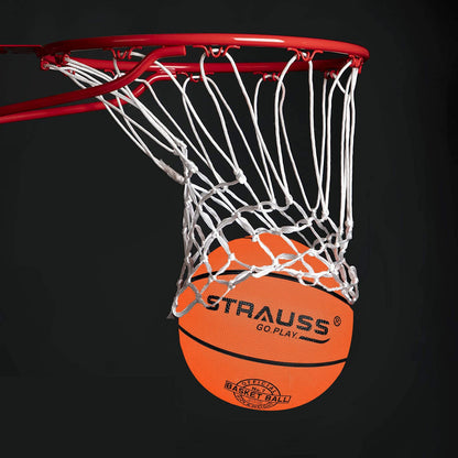 STRAUSS Zing Basketball Size 7 for Indoor-Outdoor Training, Matches, Hard Surface, Wooden Flooring, Synthetic Surface, Kids & Adults