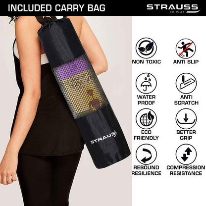 Strauss PE Eco-Friendly Yoga Mat 6 mm Purple