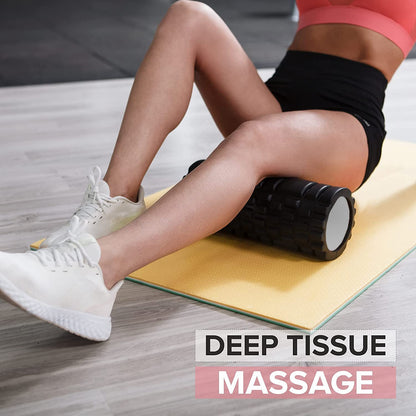 Strauss Deep Tissue Massage Foam RollerHigh-Density Muscle Roller for Myofascial Release Physical Therapy Yoga PilatesExercise Equipment for Deep Tissue Massage and Muscle Relief45cmPurple