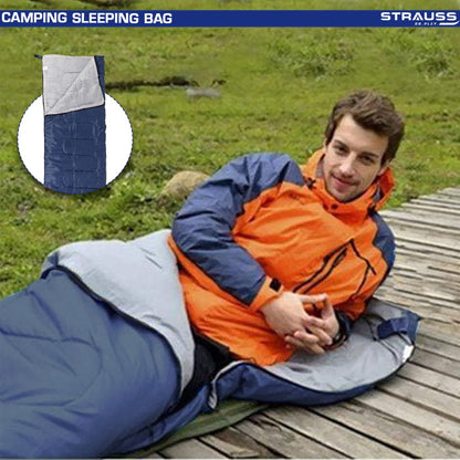 STRAUSS Camping Sleeping Bag 8C to -20C, for Summer, Spring, Winter. Lightweight, Portable, Ideal for Travel, Camping, Hiking, Trekking. For Adults, Kids.