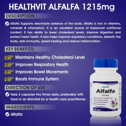 Healthvit Alfalfa 1215 mg 60 Capsules