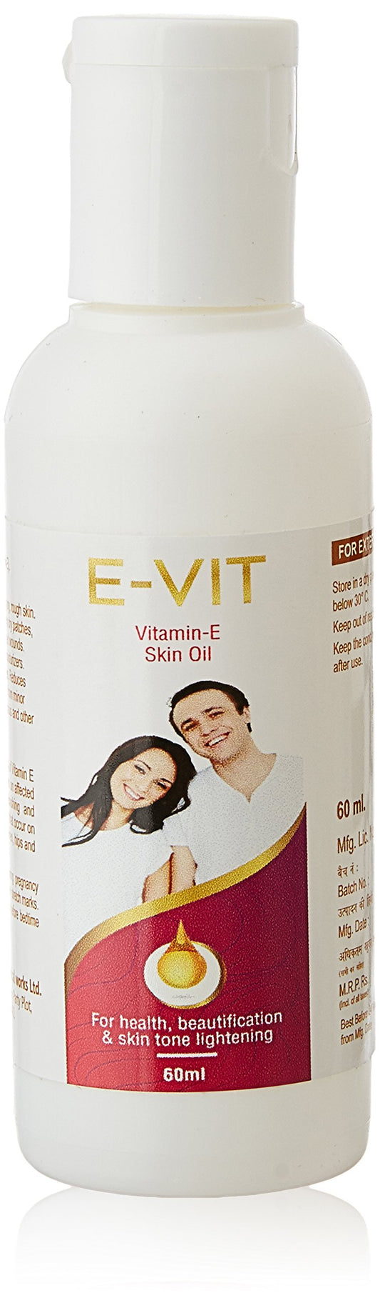 Healthvit Evit Vitamin E Skin Oil for Skin Tone Lightening 60ml