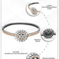 Yellow Chimes AD Bracelet for Women White American Diamond Bangle Bracelet High Grade Authentic AD Jewellery Bangle Style Bracelet for Women and Girls