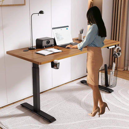 The Better Home Electric Standing Desk: Adjustable Height, Ergonomic Design, Smart Controls, Sturdy, Cable Management.