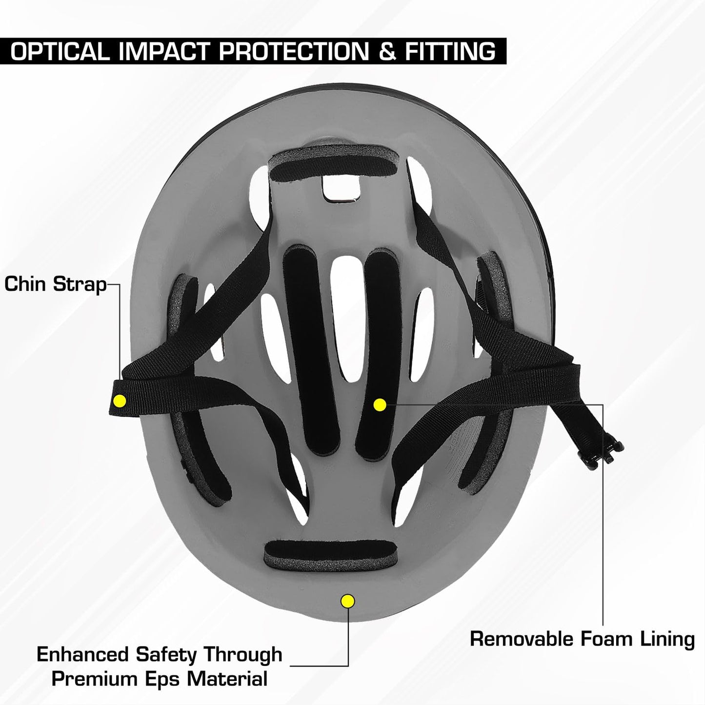 Strauss Cycling Helmet Elite: Lightweight, Superior Ventilation, EPS Foam, for Adults & Kids, Junior Size, Black/Red.