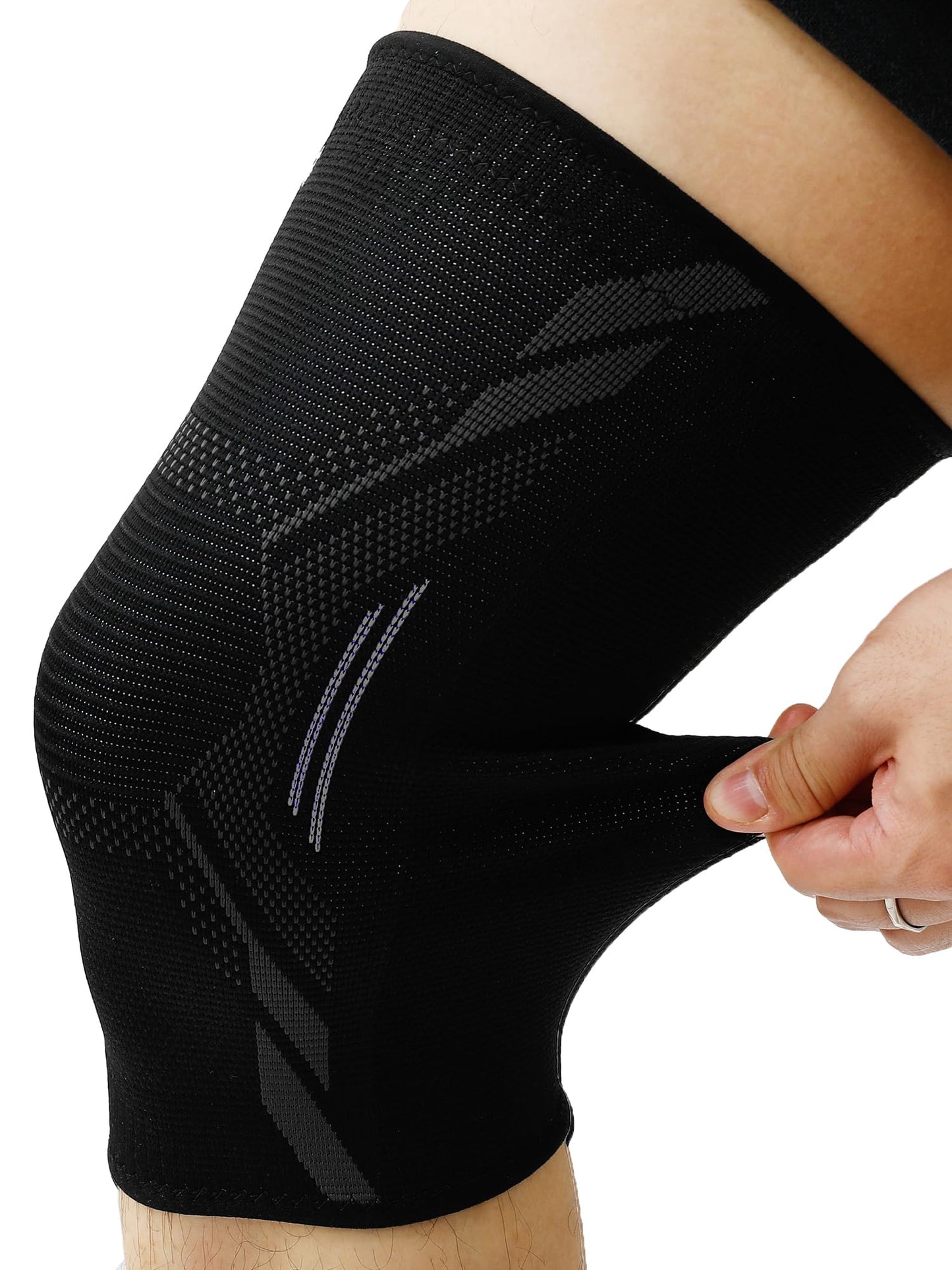 STRAUSS Sports Knee Caps for Women and Men  Knee Support for Women and Men  Knee Cap  Includes Accessories  Black