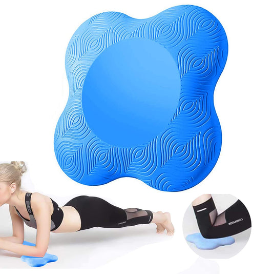 Strauss Yoga Knee & Elbow Cushion Pad for Joint Protection in Planks, Push-ups, Yoga, Meditation, Pilates. Blue.