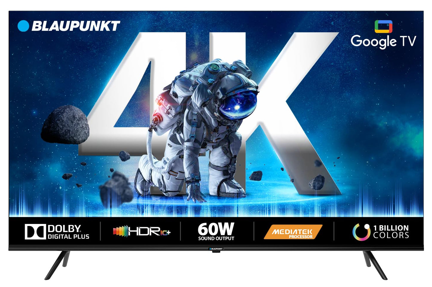 Blaupunkt 126 cm 50 inches Cyber Sound G2 series 4k Ultra HD LED Google TV 50CSGT7022 Black